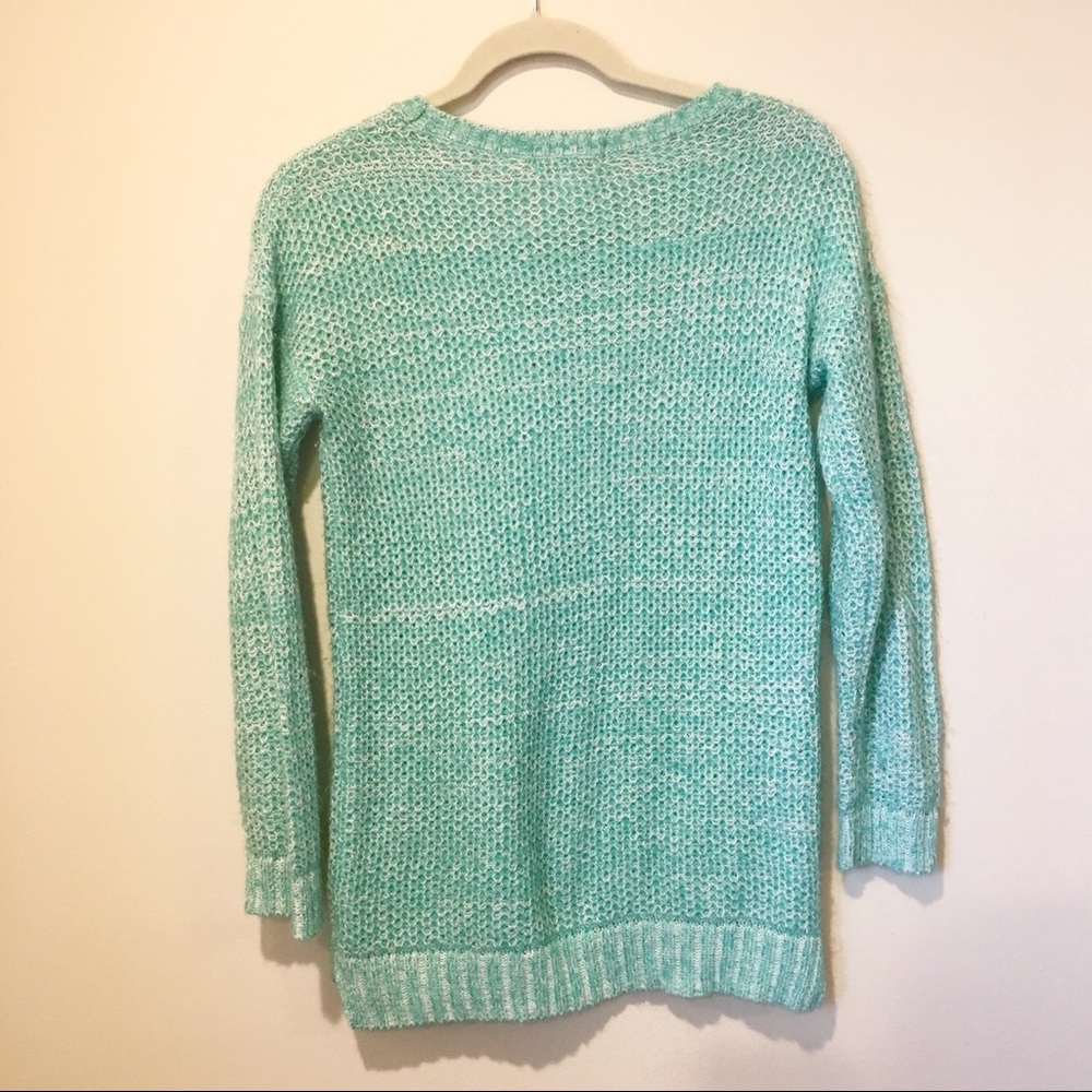 Turquoise Textured Sweater - Picture 3 of 4